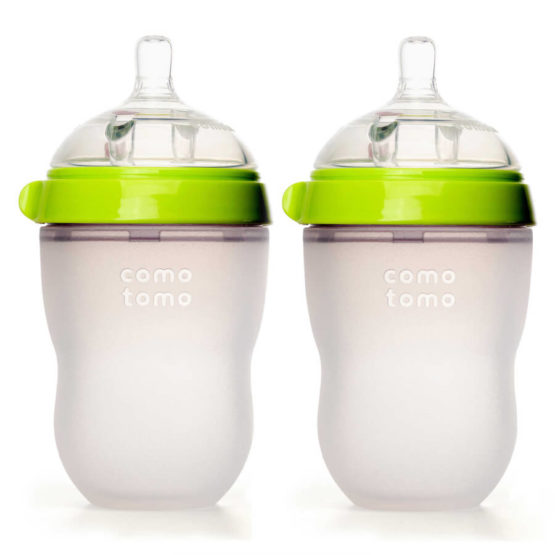 8-Ounce Baby Bottles in Green