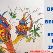 Hướng dẫn vẽ con bọ xít cho bé