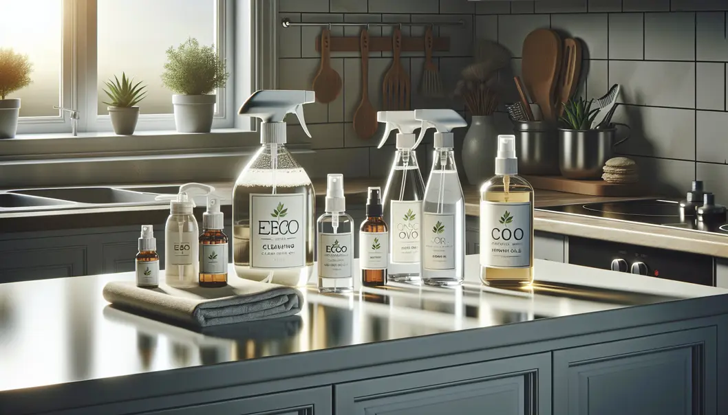 A collection of essential oil bottles with herbs and flowers.